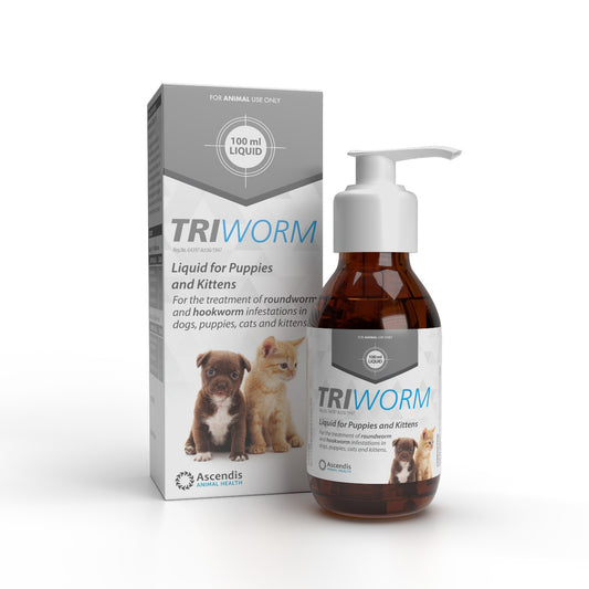 Triworm Liquid for Puppies and Kittens (100ml)