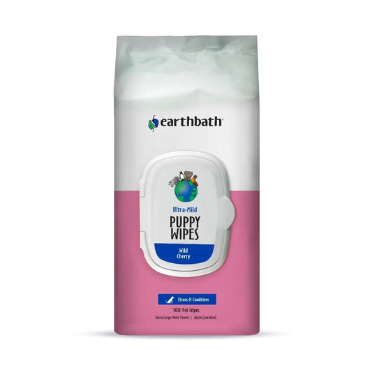 Earthbath Ultra-Mild Puppy Wipes - Wild Cherry